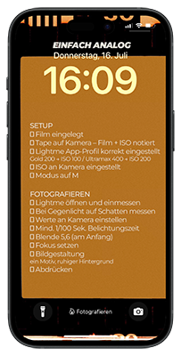 EINFACH ANALOG iPhone Mockup